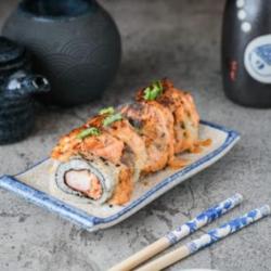 Spicy Salmon Mentai Sushi Roll