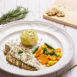 Rosemary Chicken With Creamy Mushroom Sauce