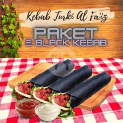 Paket 3 Black Kebab Daging Ayam