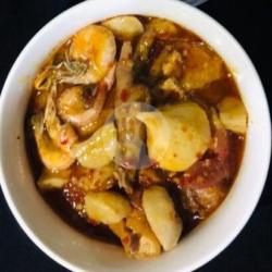 Udang,sawi Putih,kerupuk Keong,baso Urat,chikuwa,makaroni Kuning