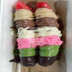 Sate Pisang Keju Rainbow