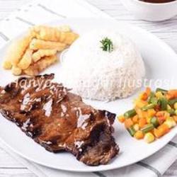 1.steak Daging Sapi   Nasi