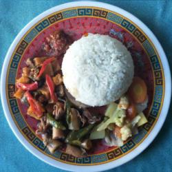 Nasi Rames Cumi