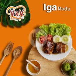 Iga Bakar Saus Madu   Nasi