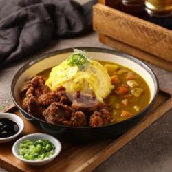 Karaage Omelette Curry