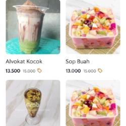 Sop Buah Gratis Coklat Palem Susu