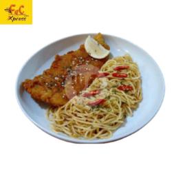 Ikan Dori Crispy Large   Spaghetti