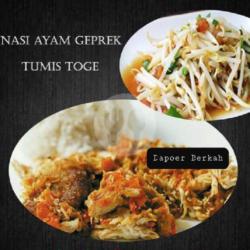 Paket Nasi Ayam Geprek Tumis Toge