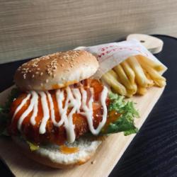 Chicken Burger Premium   French Fries