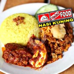 Nasi Kuning Telur Bumbu Merah