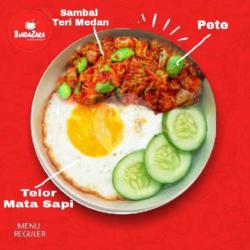 Murah 2 Porsi Ricebowl Nasi Sambal Pete Teri Medan