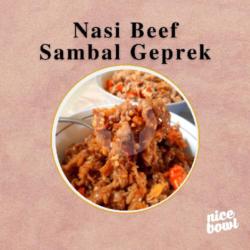 Nasi Beef Slice Sambal Geprek