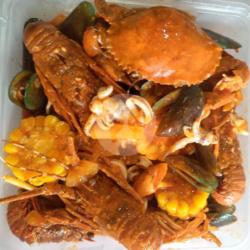 Seafood Mukbang Lobster Kepiting Saos Padang Atw Saos Asammanis