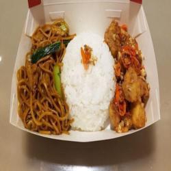 Nasi Ayam Cabe Rawit   Mie Goreng