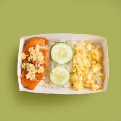 Chicken Katsu Salted Egg Rice Box