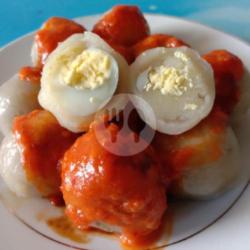 Cilok Telur Puyuh Saus Sambal