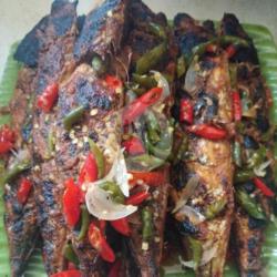 Kembung Bakar   Nasi Putih