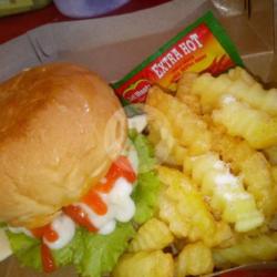 Burger Chicken Crispy Plus Kentang