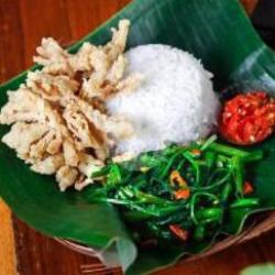 Nasi Jamur Krispy Ca Kangkung