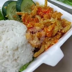 Nasi Jamur Geprek Sambel Bawang Jontor