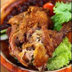 Ayam Penyet Paha Bawah Paket Es Teh