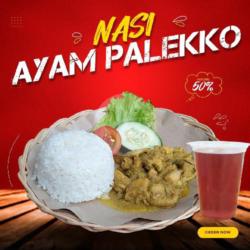 Nasi Ayam Palekko   Teh Manis