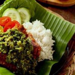 Paket Ayam Goreng Penyet Cabai Ijo Komplit (paha)