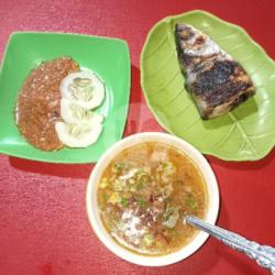 Ikan Bakar Bandeng  Nasi  Kuah Sop