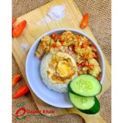 Nasi Ayam Pok-pok Cabai Garam   Telor