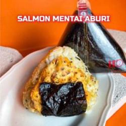 Aburi Salmon Belly Mentai Onigiri