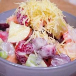 Salad Buah Keju 500ml Semangka,melon,pear,apel,buah Naga,jelly