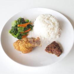 Nasi   Ayam Kentucky   Sayur