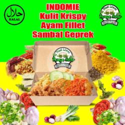 Indomie Kulit Krispy Ayam Fillet Sambal Geprek