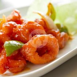Cumi Asam Manis   Nasi   Es Teh