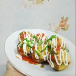 Takoyaki Isi Ayam Saus Pedas Mayones 5pcs