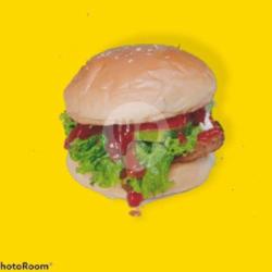 Burger Ayam   Sosis   Telur Halal Food)