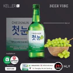 [ 21] Soju Cheosnun Green Grape - New Soju Korea Buah Anggur Hijau - 360 Ml