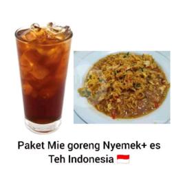 Mie Goreng Nyemek Bakso   Es Teh