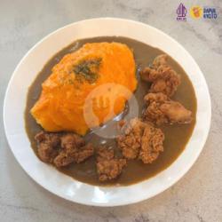 Chicken Karaage Curry Omurice