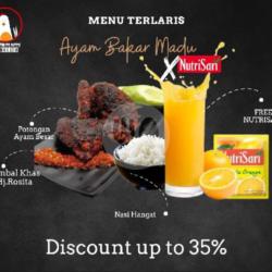 Paket Nasi Ayam Bakar / Goreng Gratis Nutrisari