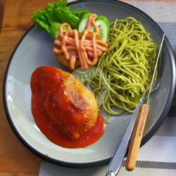 Chicken Cordonbleu W/ Spaghetti