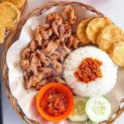 Nasi   Kulit Ayam Crispy