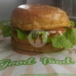 Burger Ayam Keju Sosis