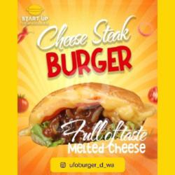 Cheese Steak Burger (pedas / Tidak Pedas)