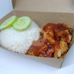 Chicken Karage Geprek Saus Barbeque