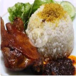 Paket Nasi Paha Bebek Jumbo  Bumbu Hitam  Sambel Merah Lalap