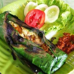 Nasi Bakar Special Ayam   Cumi