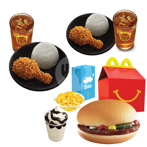 Family Time Happy Meal Beef Burger dan Mainan, Krispy
