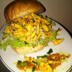 Chicken Cheese Burger Sambel Bali Spesial