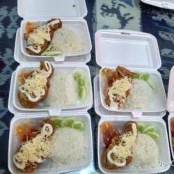 Ayam Geprek Cheese Mayo Conggor Dan Nasi